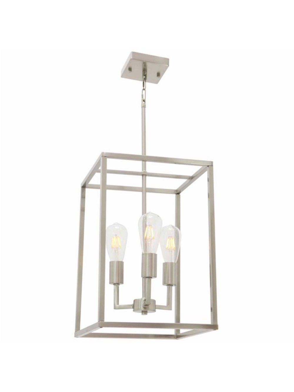 Brushed Nickel 3-Light Pendant chandelier- Home Accents